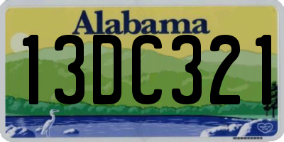 AL license plate 13DC321