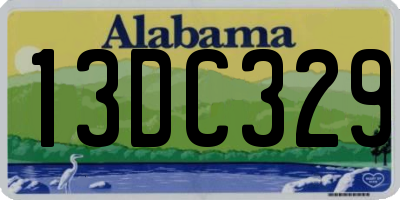 AL license plate 13DC329