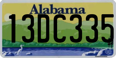 AL license plate 13DC335