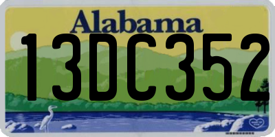 AL license plate 13DC352