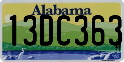 AL license plate 13DC363