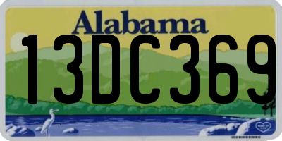 AL license plate 13DC369