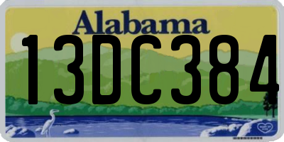 AL license plate 13DC384