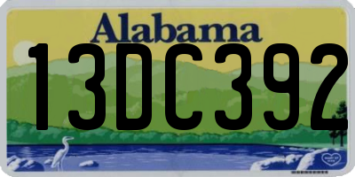 AL license plate 13DC392