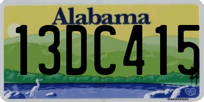 AL license plate 13DC415
