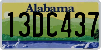 AL license plate 13DC437