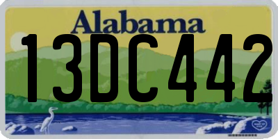 AL license plate 13DC442