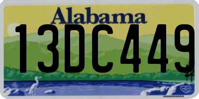 AL license plate 13DC449