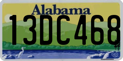 AL license plate 13DC468