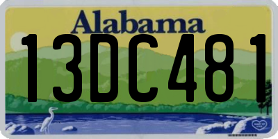 AL license plate 13DC481