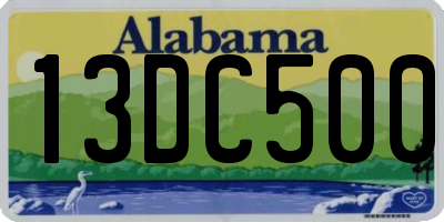 AL license plate 13DC500