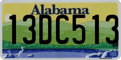 AL license plate 13DC513