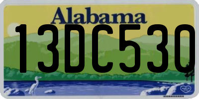 AL license plate 13DC530