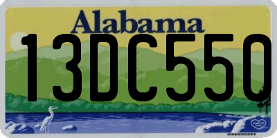 AL license plate 13DC550