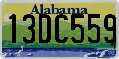 AL license plate 13DC559