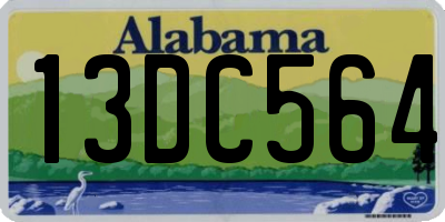 AL license plate 13DC564