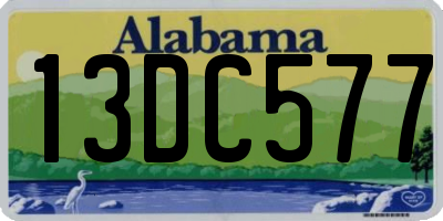 AL license plate 13DC577