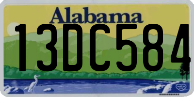 AL license plate 13DC584