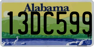 AL license plate 13DC599