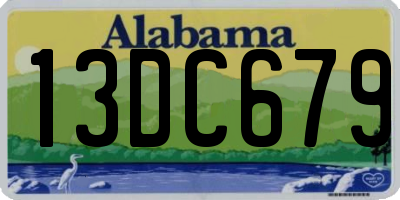 AL license plate 13DC679