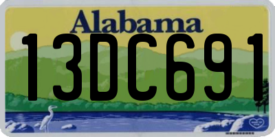 AL license plate 13DC691