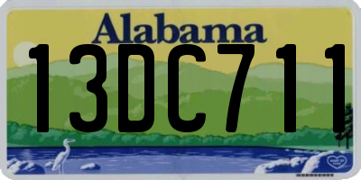 AL license plate 13DC711