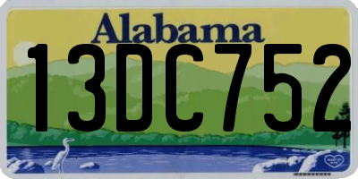 AL license plate 13DC752