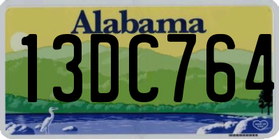 AL license plate 13DC764