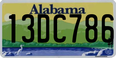 AL license plate 13DC786