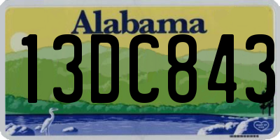 AL license plate 13DC843