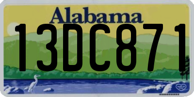 AL license plate 13DC871