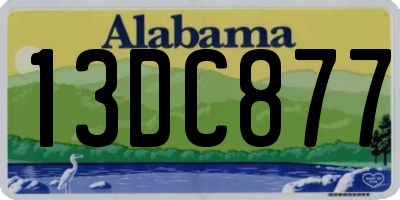 AL license plate 13DC877