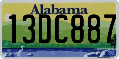 AL license plate 13DC887