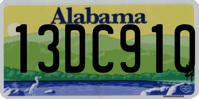 AL license plate 13DC910