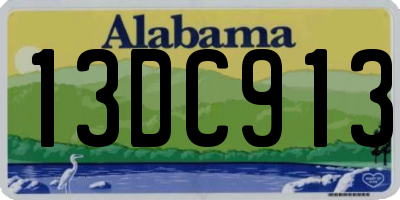 AL license plate 13DC913