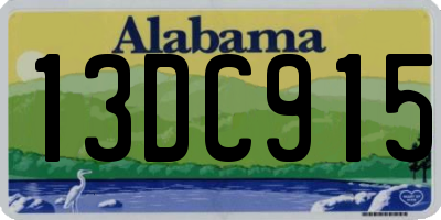 AL license plate 13DC915