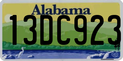 AL license plate 13DC923