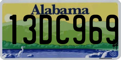 AL license plate 13DC969
