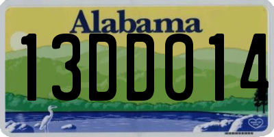 AL license plate 13DD014