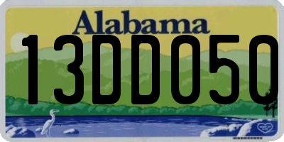 AL license plate 13DD050
