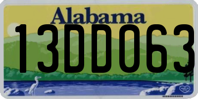 AL license plate 13DD063