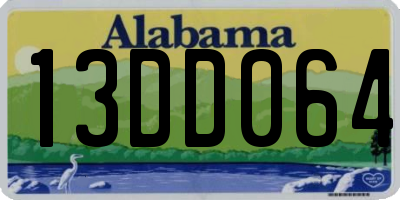 AL license plate 13DD064