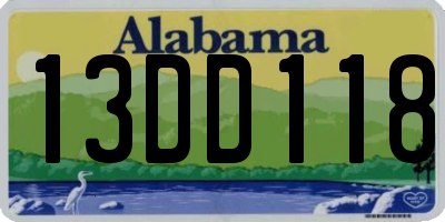 AL license plate 13DD118