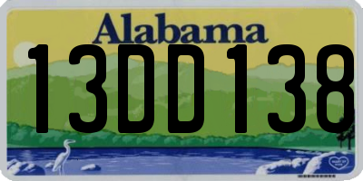 AL license plate 13DD138