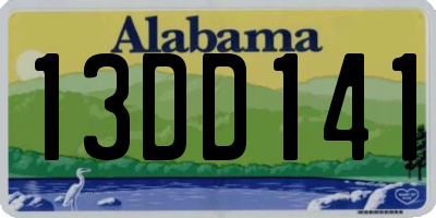 AL license plate 13DD141