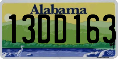 AL license plate 13DD163