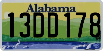 AL license plate 13DD178