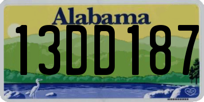 AL license plate 13DD187