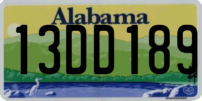 AL license plate 13DD189