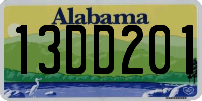 AL license plate 13DD201